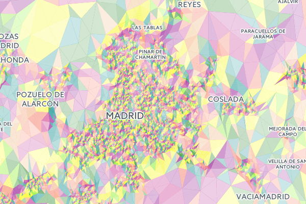 3D population in Madrid region